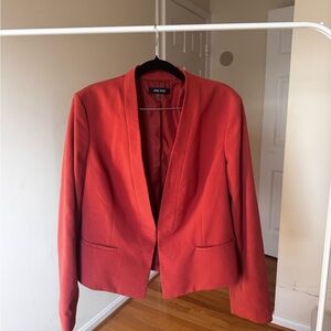 Nine West Women's Orange Suit Jacket Blazer